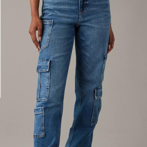 American Eagle Outfitters Denim - American Eagle Outfitters Women's Super High-Rise Baggy Straight Jeans